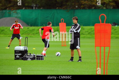 Im Bild: Manager Michael Laudrup. Dienstag, 21. August 2012 Re: Barclays Premier League Seite Swansea City Football Club Training bei Llandarcy, South Wales, UK. Bildnachweis: D Legakis / Alamy Live News Stockfoto