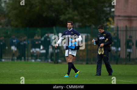 London, UK. 5. November 2013. Argentinien-Trainingseinheit bei Teddington Sports Boden in London. Bildnachweis: Aktion Plus Sport/Alamy Live-Nachrichten Stockfoto