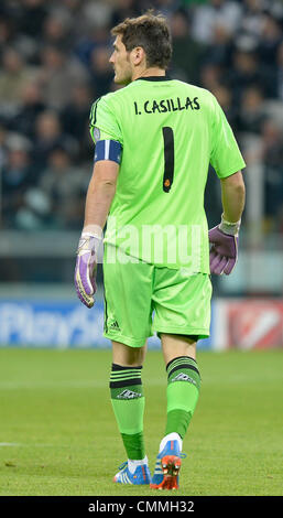 Turin, Italien. 5. November 2013. Casillas während der Champions League Spiel zwischen Juventus Turin und Real Madrid Juventus Stadium am 5. November 2013 in Turin, Italy.Photo: Filippo Alfero/NurPhoto Credit: Filippo Alfero/NurPhoto/ZUMAPRESS.com/Alamy Live News Stockfoto