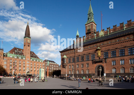 Rathausplatz, Kopenhagen, Dänemark, Skandinavien, Europa Stockfoto