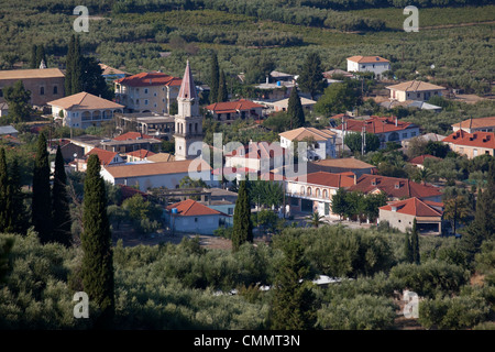 Blick auf das Dorf Keri Halbinsel, Zakynthos, Ionische Inseln, griechische Inseln, Griechenland, Europa Stockfoto