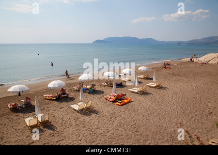 Beach, Kalamaki, Zakynthos, Ionische Inseln, griechische Inseln, Griechenland, Europa Stockfoto