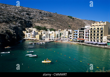 Blick über Bay, Xlendi, Gozo, Malta, Mittelmeer, Europa Stockfoto