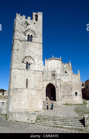 Der Duomo, Erice, Sizilien, Italien, Europa Stockfoto