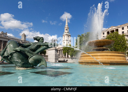 Trafalgar Square mit St. Martin ist in den Bereichen Kirche, London, England, Vereinigtes Königreich, Europa Stockfoto