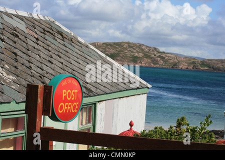 Post Office Zeichen, Isle of Iona, Schottland, UK Stockfoto