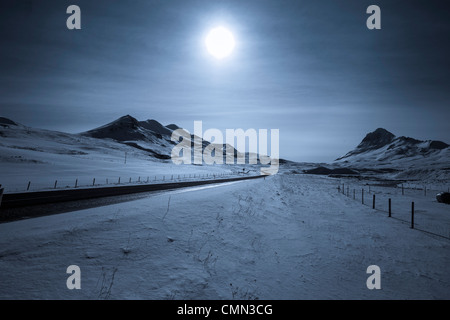 Route 1, Oxnadalsheidi, zwischen Skagafjordur und Eyjafjordur, Island Route 1-National Highway-Ringstraße Stockfoto