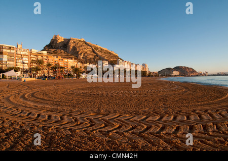 Die Burg Santa Bárbara Stockfoto