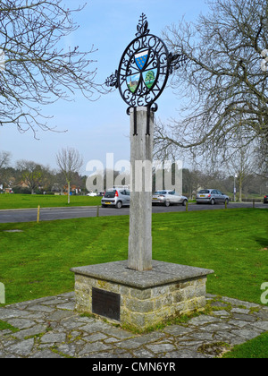 Wisborough Green, West Sussex. Ortsschild. Stockfoto