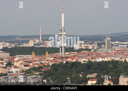 Blick vom Aussichtsturm Petrín in Prag Stockfoto