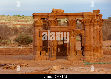 Tempel von Apedemak (Lion Tempel) Kiosk, Naqa, Nord-Sudan, Afrika Stockfoto