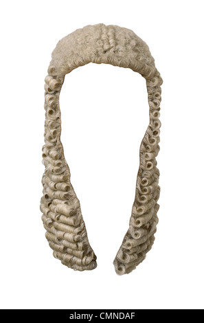 Retro-Langhaar Perücke isoliert auf dem weißen Stockfoto