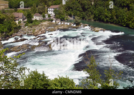 Die Rheinfalls in Schaffhausen sind die größten Wasserfälle Europas. Stockfoto