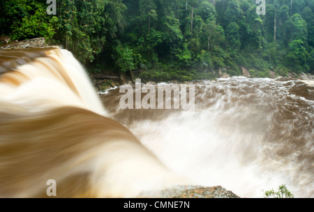Maliau fällt (6. 7 Stufen) am Fluss Maliau. Zentrum von Maliau Basin - Sabah ist "Welt verloren" - Borneo. Stockfoto