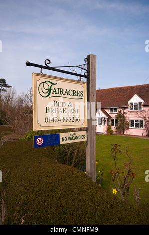 Bed &amp; Breakfast melden keine Vakanzen UK Stockfoto