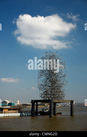 Quantum Cloud Skulptur von Antony Gormley, Stockfoto