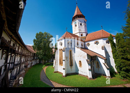 Prejmer (Deutsch: Tartlau) befestigten sächsischen Kirche, Brasov, Transylvania. UNESCO-Weltkulturerbe Stockfoto