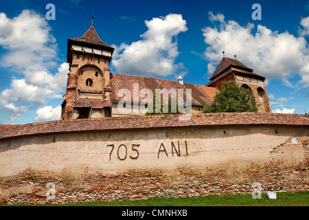 Die befestigten sächsischen evangelische Kirche Valea Viilor. Sibiu, Transylvania. Ein UNESCO-Welterbe Stockfoto