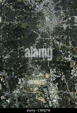 Luftbild-Karte Atlanta, Georgia Stockfoto