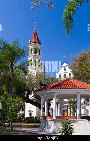 Die Kathedrale Basilica des Heiligen Augustinus in St. Augustine, Florida, USA, Amerika. Stockfoto