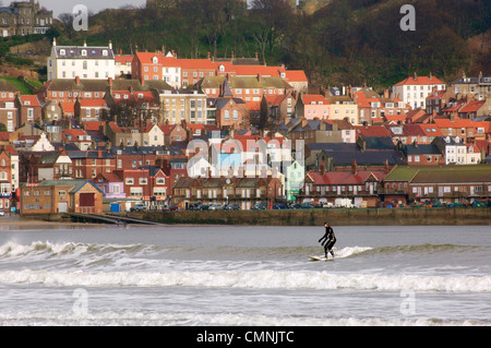 Surfer in Scarborough, North Yorkshire Stockfoto