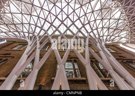 Die neue Buchung Halle am Kings Cross Station, London Stockfoto