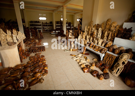 Innenraum des Holzschnitzers studio Stockfoto