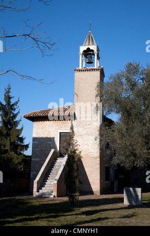 Torcello Museum mit Glockenturm Torcello Venedig Italien Stockfoto