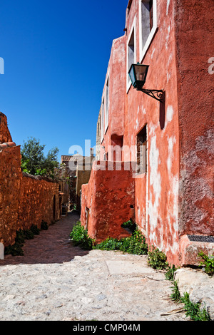 Der byzantinischen Burg-Stadt Monemvasia in Griechenland Stockfoto