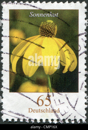 Deutschland - CIRCA 2006: Eine Briefmarke gedruckt in Deutschland, zeigt eine Blume, Rudbeckia (Rudbeckia Fulgida Ait), circa 2006 Stockfoto