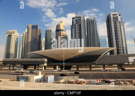 Dubai Marina Metro Station, Vereinigte Arabische Emirate Stockfoto