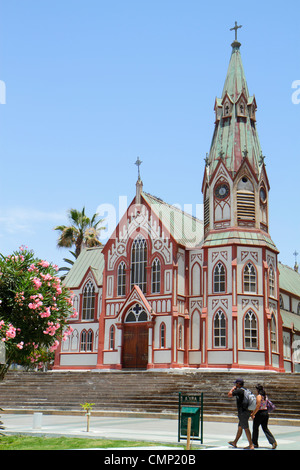 Arica Chile, Plaza Colon, Kathedrale von San Marcos, Kirche, Religion, historisches Wahrzeichen, Neugotik, Architektur, Architektur, gusseiserne Struktur, Gustave Eiffe Stockfoto