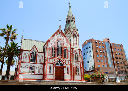 Arica Chile, Plaza Colon, Kathedrale von San Marcos, Kirche, Religion, historisches Wahrzeichen, Neugotik, Architektur aus Gusseisen, Gustave Eiffel Workshop, erste Stockfoto