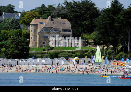 Strand von Port Manech, Hotel Manoir Dalmore, Finistere, Bretagne, Bretagne, Frankreich Stockfoto