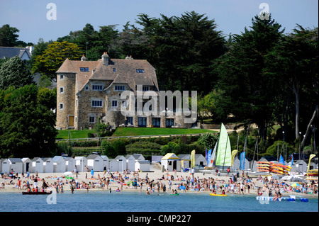 Strand von Port Manech, Hotel Manoir Dalmore, Finistere, Bretagne, Bretagne, Frankreich Stockfoto