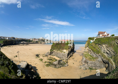 Towan Strand in Newquay, Cornwall UK. Stockfoto