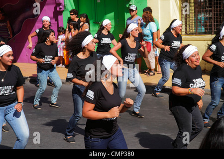 Arica Chile, Avenida Arturo Prat, Karneval Andino, Karneval der Anden, Parade, indigene, afrikanische, afrochilenische Kultur, Folklore, Feier, traditioneller Tanz Stockfoto