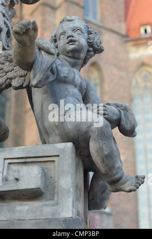 Cherub Barocco Skulptur geringeren Schlesien Breslau Polen Stockfoto