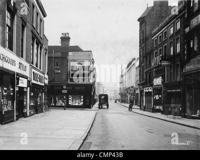 Dudley Street, Wolverhampton, Anfang 20. Jhdt. Diese Ansichten markiert die Fortsetzung von High Street in Dudley Street. Hoch Stockfoto