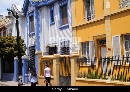 Santiago Chile,Providencia,Vina del Mar,Wohngebiet,Nachbarschaft,angebaute Häuser,Haus,Haus Häuser Haus Häuser Häuser Residenz,Residenz,Schmieden Stockfoto