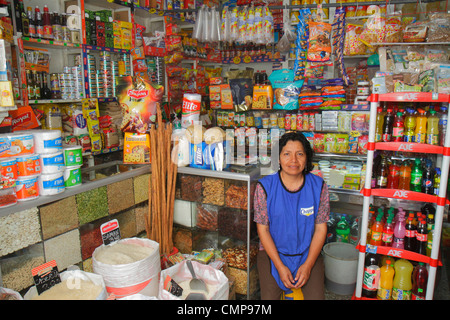 Lima Peru, Surquillo, Mercado de Surquillo, Markt, Shopping Shopper Shopper Shopper Shop Shops kaufen verkaufen, Shop Geschäfte Unternehmen, Verkäufer, st Stockfoto