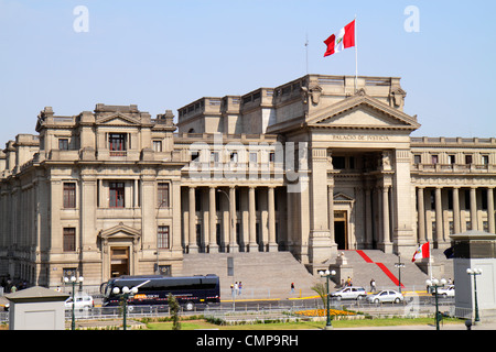 Lima Peru, Real Plaza, Straßenszene, Palacio de Justicia, Justizpalast, Oberster Gerichtshof, Justiz, Neoklassik, Architekturfassade, Außenfassade, Stai Stockfoto