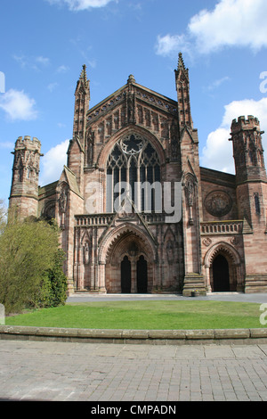 Kathedrale Westfassade Hereford Herefordshire England UK Stockfoto