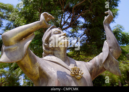 Lima Peru, Barranco, Parque Parra, Stadtpark, Paseo Chabuca Granda, María Isabel Granda Larco, Statue, hispanische Frau weibliche Frauen, Folk-Sängerin, Songwriter, PE Stockfoto