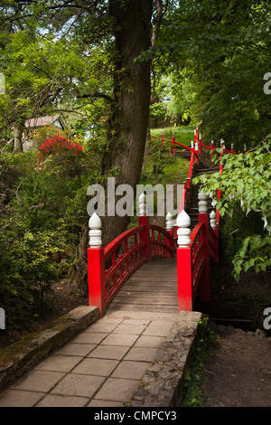 England, Wales, Swansea, Clyne Gärten, die japanische Brücke Stockfoto