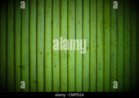 Grünes Holz Wand Stockfoto