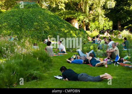 Park von Bercy, "Paris Rive Gauche" Nachbarschaft, Paris, Frankreich Stockfoto