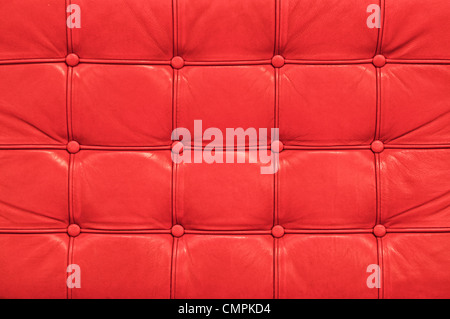 Jahrgang rot Leder Sofa Textur Stockfoto