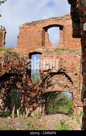 Ruine Brandenburg Burg in Ushakovo, Gebiet Kaliningrad. Russland Stockfoto