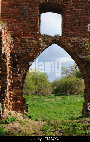 Ruine Brandenburg Burg in Ushakovo, Gebiet Kaliningrad. Russland Stockfoto